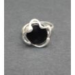 Ezüst  női gyűrű onix kővel   57-es 