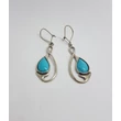 Ezüst csüngős fülbevaló TÜRKIZ