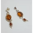 Ezüst fülbevaló 2 db BOROSTYÁNNAL