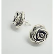 Ezüst fülbevaló 20 mm-es ,rózsa