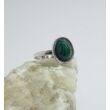 Ezüst gyűrű malachit kővel 54-es