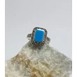 Ezüst türkiz  gyűrű,szögletes  55-ös