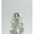 Ezüst gyűrű valódi kék topázzal,55-ös