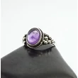 Ezüst gyűrű ametiszt kővel 52-es