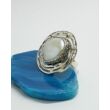 Ezüst gyűrű édesvízi gyöngy,barokk 54-es