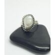 Ezüst gyűrű barokk gyöngy,antikolt 57-es