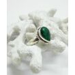 Ezüst gyűrű smaragd kővel 55-ös