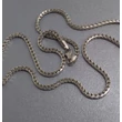 Ezüst lánc,fonott vastag,ródiumos 55 cm