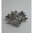 Ezüst kitűző 3 db édesvizi tenyésztett gyönggyel " virág"