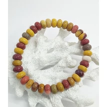  Mokait jáspis 4x8mm-es korong alakú szemek,18 cm