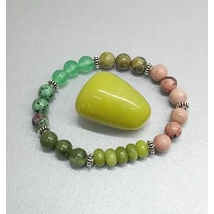 Ásvány karkötő "a szív csakra kövei"