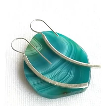 Ezüst fülbevaló csüngős,beakasztós