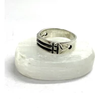 Atlantiszi ezüst gyűrű,csúcsosan domború,56-os