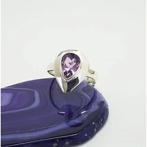 Ezüst gyűrű AMETISZT kővel 57-es