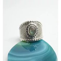 Ezüst gyűrű labradorittal  57-es,széles fazon