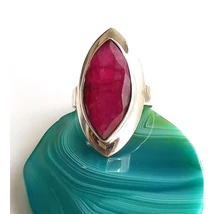 Ezüst gyűrű RUBIN kővel 62-es