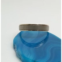 Ezüst ffi karika gyűrű,aranyozott széllel,66-os