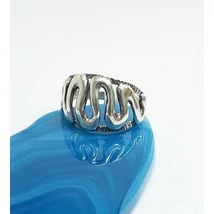 Ezüst gyűrű kőnélkül,hullám 57-es