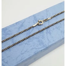 Ezüst lánc,antikolt csavart 80 cm 