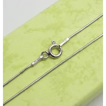 Ezüst lánc vékony kígyó,ródiumos 45 cm