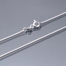 Ezüst lánc női,hengeres kígyó 40 cm