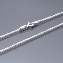 Ezüst   női nyaklánc,walles ,csavart 40 cm