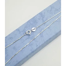 Ezüst lánc vékony szögletes kígyó 45 cm