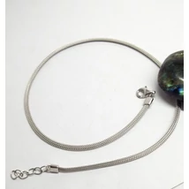 Ezüst lánc "szövött",lapos,ródiumos