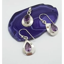 Ezüst szett ametiszt kővel