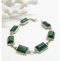  Ezüst kkötő malachittal 19cm 