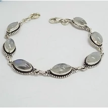 Ezüst karkötő HOLDKŐVEL  