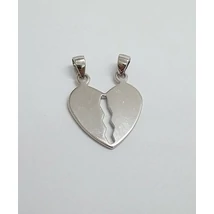 Ezüst medál,kettétörhető szív
