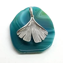 Ezüst medál biloba levél  