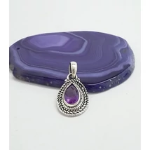 Ezüst medál ametiszt kővel