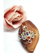 Ezüst csakra medál lótusz