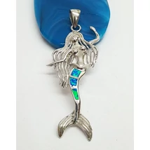 Ezüst medál opállal