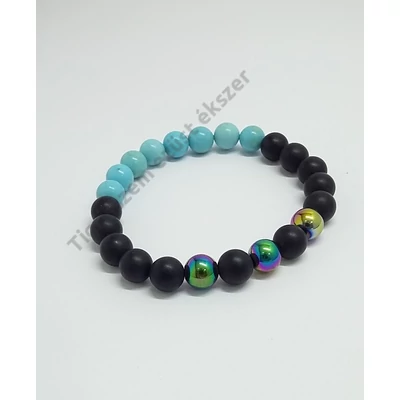 Karkötő türkiz+hematit+onix
