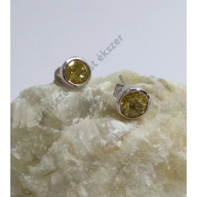 Ezüst fülbevaló CITRIN