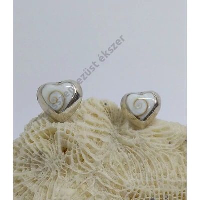 Ezüst fülbevaló SHIVA CSIGA,stekkeres