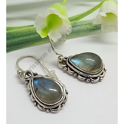 Ezüst fülbevaló LABRADORIT