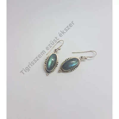 Ezüst fülbevaló labradorit