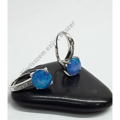 Ezüst fülbevaló  opállal 