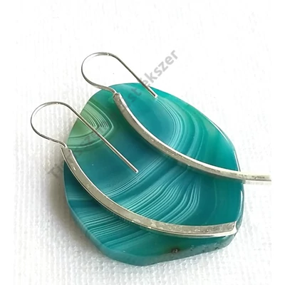 Ezüst fülbevaló csüngős,beakasztós