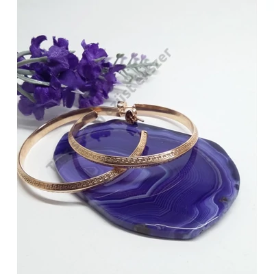 Ezüst aranyozott karika fülbevaló