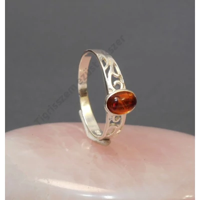 Ezüst  gyűrű BOROSTYÁNNAL