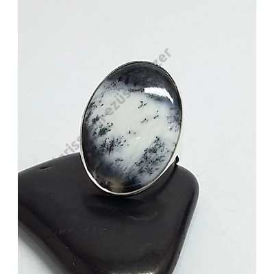 Ezüst gyűrű DENDRIT OPÁL / MERLINIT57-es