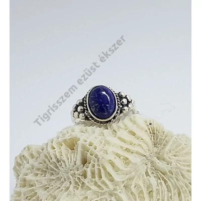 Ezüst gyűrű LÁPISZ kővel 53-as