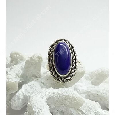Ezüst gyűrű lápisz lazuli kővel 52-es