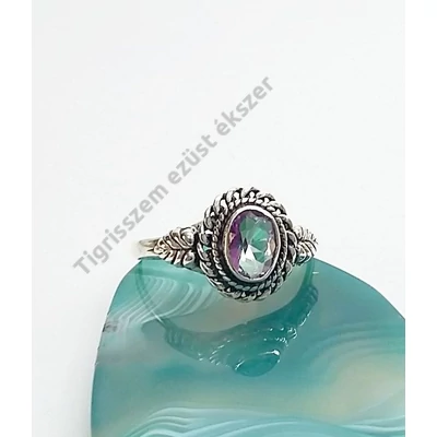 Ezüst gyűrű mistic topáz kővel 57-es
