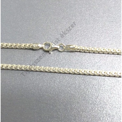 Ezüst lánc közepesen vastag fonott 45 cm